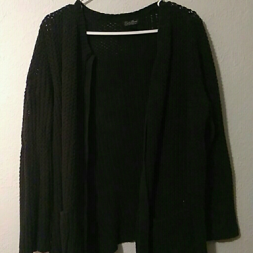 Lucky Brand Black Open Cardigan